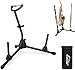 Eastar EST-004 Portable Alto Saxophone Stand Sax Stand with 2 Detachable Pegs for Flute and Clarinet Peg and Bag, 3 in 1, Black
