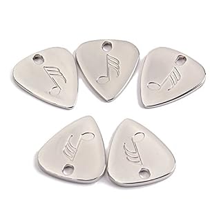 Healifty 5 médiators en métal Vintage pour Guitares acoustiques électriques Basses (Argent) - Les Beatles, Paul McCartney, John Lennon, RIngo Starr, George Harrison Healifty 5 médiators en métal Vintage pour Guitares acoustiques électriques Basses (Argent) – Image 3