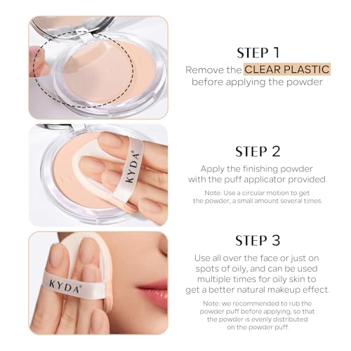 KYDA Mineral Powder SPF 35, 4-in-1 Pressed Mineral Powder, Matte Setting Powder with Concealer and Foundation, Lightweight Flawless Coverage, Skin Care Formula, Medium - Image 3