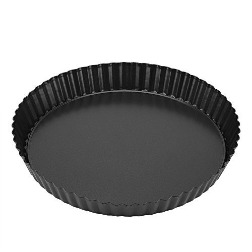 Tart Pan, 9 Inch Non Stick with Removable Loose Bottom Tart Pie Pan, Round Fluted Flan Quiche Pan