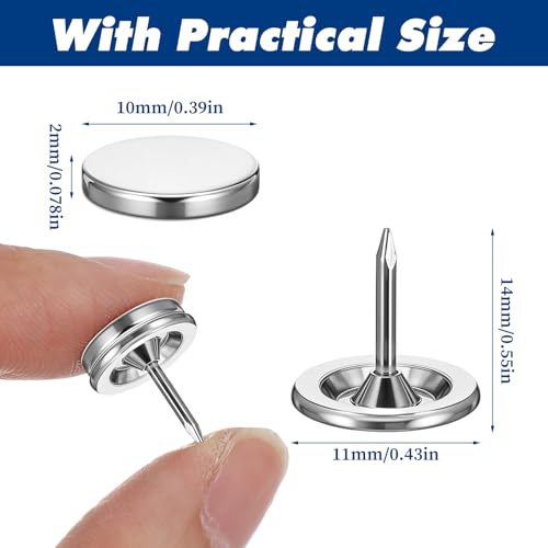 Hpmjz 20 pcs Magnetic Push Pins Magnet Thumb Tacks Cute Flat Push Pin Decorative Pushpins Clip Poster Photo Hangers for Wall Bulletin Cork Board Map Picture Kit Poster Holder - Thumbnail 2