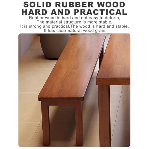 Banco de madera maciza interior para mesa de cocina y pasillo alargado 4