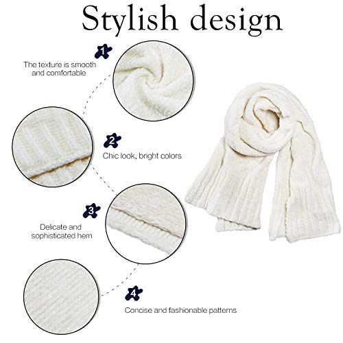 SOJOS Lightweight Ultra Soft Chenille Ribbed Thick Scarf Knit Shawl for Women for Fall Winter Shawl Wrap SC3262