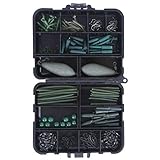 【INCLUYE】 - 20 x pasador en forma de Q, 20 x tornillo con anillo, 20 x pasador de heteromorfismo, 20 x giratorio tipo americano, 10 x cuentas verdes de 10 mm, 10 x mango de lanza verde, 10 x tubo de punta verde de 54 mm, 10 x 38 mm tubo de punta verde, 10 juegos x lanceta de alambre de acero, 40 x tapón pequeño verde, 10 x 6 # anzuelo de carpa, 10 x 8 # anzuelo de carpa, 10 x dos mangueras de flexión, 10 x manguera de cuello verde, 2 x hoja de separación, 10 x Tubo de silicona 2M.