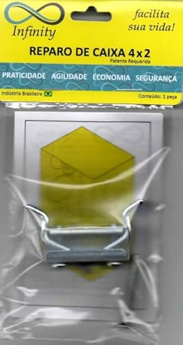 2 Reparos Salva Aba Caixinha 4x2 Luz Tomada Interruptor Caixa INFINITY