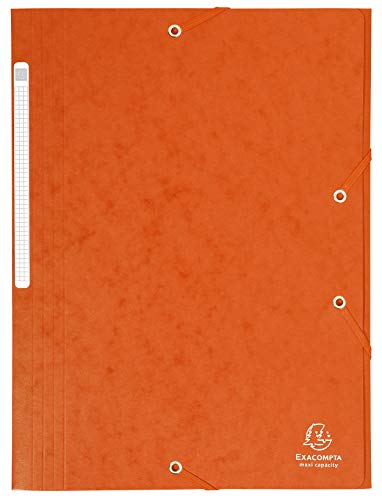 Pochettes 3 rabats Exacompta orange à grande capacité pour ranger vos dossiers A4
