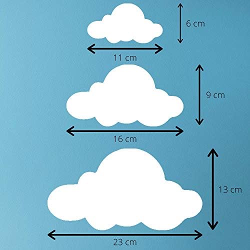 GDirect 18 Large Cloud Wall Stickers - Our Cloud Stickers For Walls Come In Assorted Sizes And Are Removable. These Cloud Wall Stickers For Nursery Are Perfect Home Decor For Nursery Rooms. Uk Seller