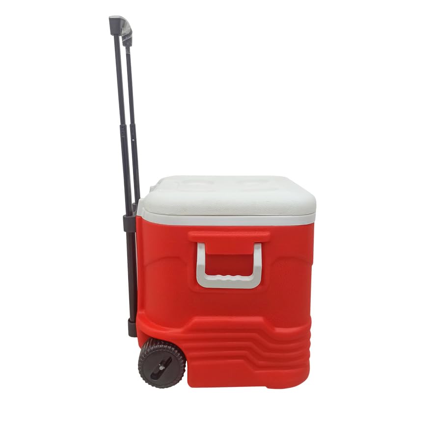 Generic Brooks Chill Square ice/Cooler Box with wheel, Capacity 32 Ltr, Portable Cooler with Heavy Duty Wheels, Leak-Proof Wheeled Cooler, Great for Beach, Camping, Tailgating, Sports, & More