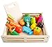 Produktbild KRUZZEL Holz Obst und Gemüse Schneiden Lebensmittel Kinderküche Küchenspielzeug 9430