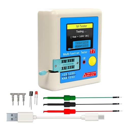 LCR-TC1 1.8 インチ TFT LCD ディスプレイ マルチメーター トランジスタ テスター ダイオード 三極管 コンデンサ 抵抗テスト メーター MOSFET NPN PNP トライアック MOS(LCR-T7)