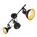 Produktbild BRILONER - Deckenlampe Vintage schwenkbar, E14 Fassung, max. 40 Watt, Deckenleuchte, Lampe, Wohnzimmerlampe, Schlafzimmerlampe, Küchenlampe, Deckenstrahler, 55,4x10x18,1 cm, Schwarz-Gold