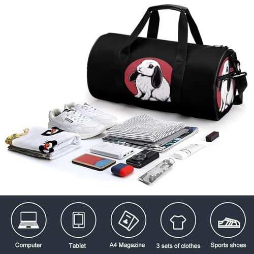 Dutch Bunny Rabbit Sports Gym Bag Travel Duffel Workout Bag with Adjustable Strap4