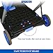 APOXCON Shopping Cart with 2 Storage Crates, Multi Use Two Tier Collapsible Cart with 360° Rolling Swivel Wheels Heavy Duty Folding Trolley for Shopping, Picnic and Office