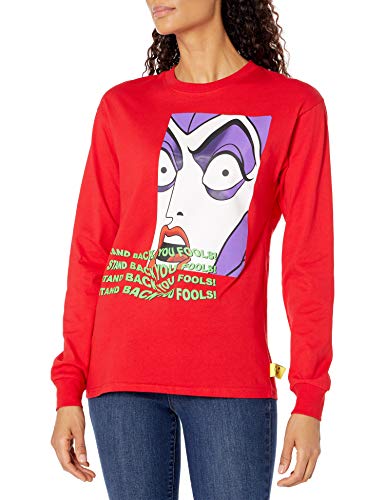 Disney Villains x Heidi Klum Wide Eye Maleficent Long Sleeve T-Shirt, Red, L