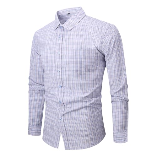 Chemise habillée slim fit rayée bleue et hauts élégants pour homme