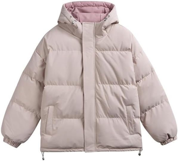 Retro Hooded Cotton Padded Jacket for Women Loose Versatile Warm Thick Coat
