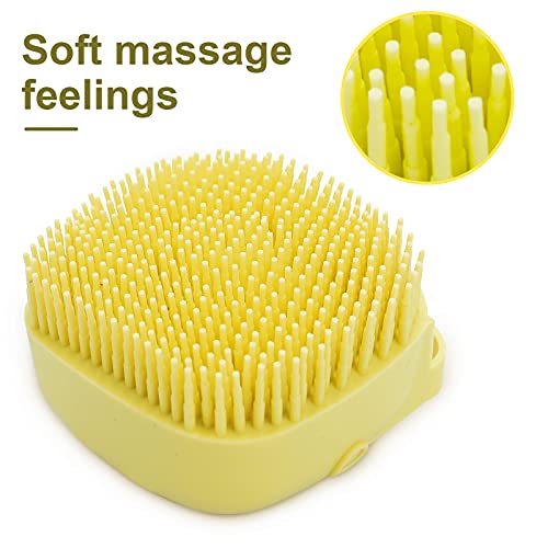 Molain Escova de banho para cães e gatos Escova de banho de borracha de silicone para cães Escova de