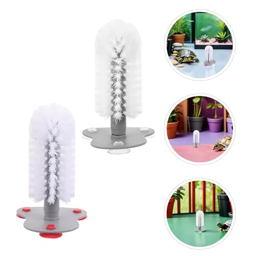 Cepillo para tortugas pequeñas con cerdas de ABS para acuarios accesorios de terrarios 8