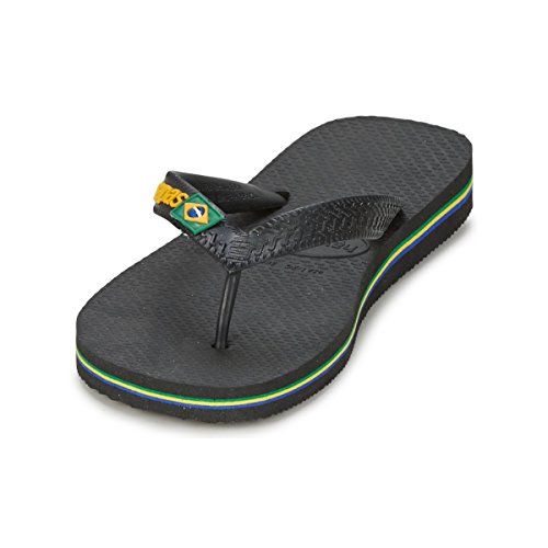 Havaianas Brasil Logo (Mini Me) Mixte enfant FlipFlop Black/Black 25 EU