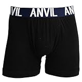 (アンヴィル)anvil(アンビル) ボクサーパンツ パンツ 40mm BELT メンズ アンダーウェア 下着 男性 ロゴ おしゃれ ブランド 腰パン シンプル (M, Black/Navy)