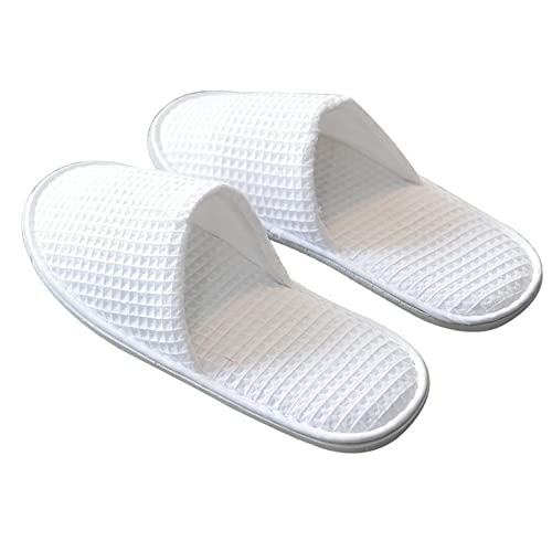 ccHuDE 2 pares de chinelos de spa com bico fechado, respirável, para casa, hóspedes, uso interno, pa