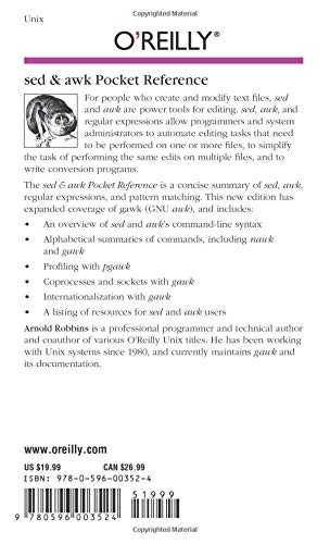sed & awk Pocket Reference, 2nd Edition: Text Processing with Regular Expressions
