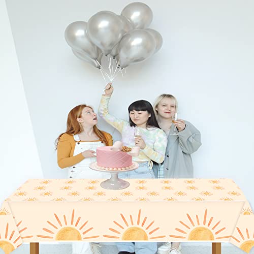 Bigkeoki 3Pcs Boho Themed Sunshine Birthday Party Tablecloths Boho Party Decorations First Trip Inspired The Sun Birthday Decorations Boho Hippie Sunshine Sun Baby Shower Party Supplies Decorations #TOP6