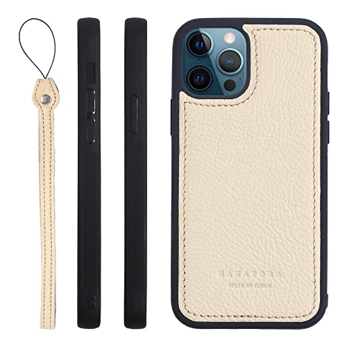 HANATORA for iPhone 12 12Pro �P�[�X �{�v ���{�� �ϏՌ� �X�}�z�P�[�X �X�}�z �X�g���b�v �t�� �V�������N�J�[�t���U�[ �M�t�g �}�O�l�b�g�Ȃ� �z���C�g SPGJP-12Pro-White