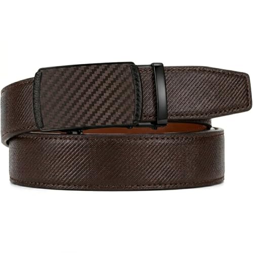 Image of WildHorn Men's Genuine Leather Belt for Men| Premium Auto-Lock Buckle | Adjustable up to 48 inch | Formal & Casual Wear | Micro-Adjust Fit | Stylish Gift Box Included