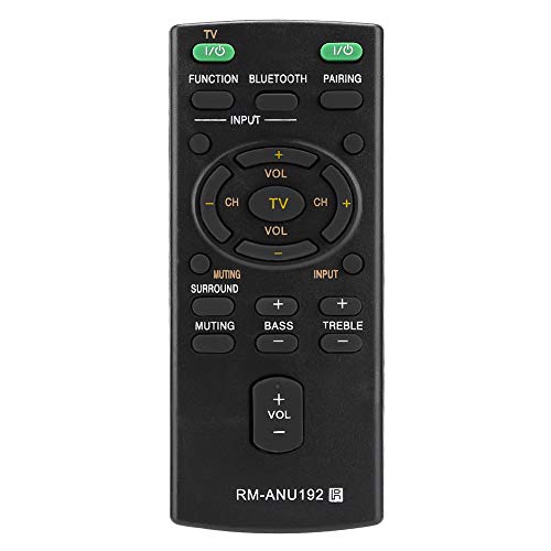 Annadue Télécommande de Remplacement pour Barre de Son, télécommande Universelle RM-ANU192 pour Barre de Son Sony SACT60BT SS-WCT60 SSWCT60 HT-CT60BT HTCT60BT SA-CT60BT HTCT60 HT-CT60 HTCT60BT, etc.