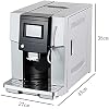 Automatic Bean to Cup Coffee Machine, CLT-Q006 Automatic Espresso Maker 200W Fresh Coffee in 30 Seconds Stainless Steel Black red Silver with LED Panel for Home Office Restaurant