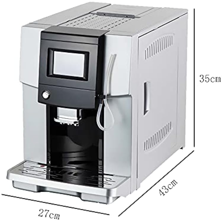 Automatic Bean to Cup Coffee Machine, CLT-Q006 Automatic Espresso Maker 200W Fresh Coffee in 30 Seconds Stainless Steel Black red Silver with LED Panel for Home Office Restaurant