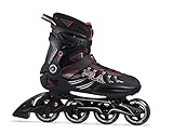 4 x ruedas de Ø84 mm Fila Shadow 80 Inline Skate, Unisex, Shadow 80, Blanco/Rojo, 6,5