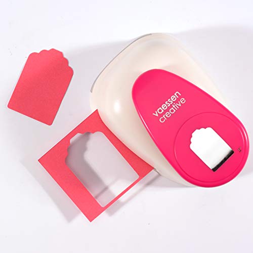 Vaessen Creative Craft Paper Punch Label Tag Motive Puncher, X-Large #TOP5