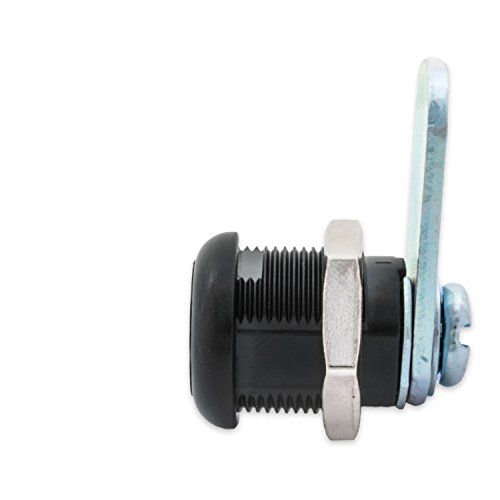 FJM Security 8500A-BLK-KA Disc Tumbler Cam Lock with 5/8" Cylinder and Black Finish, Keyed Alike