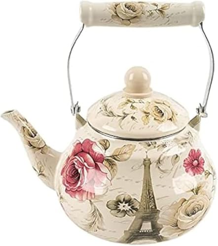 Hervidor de té esmaltado, Hervidor de esmalte, Tetera, cafetera for cocinas de inducción, estufas de gas, for cocina, restaurante