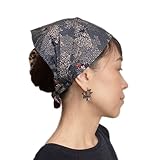 Head scarf, Japanese fabric, Rabbit print, Wave, Head accessories, Beach headband, Head wrap