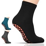 Generico Calzini Antiscivolo Yoga Pilates – Set 3 Paia Donna e Uomo – Calze Elasticizzate con Suola in Silicone – Comfort e Stabilità per Yoga, Danza e Allenamento – Taglia Unica