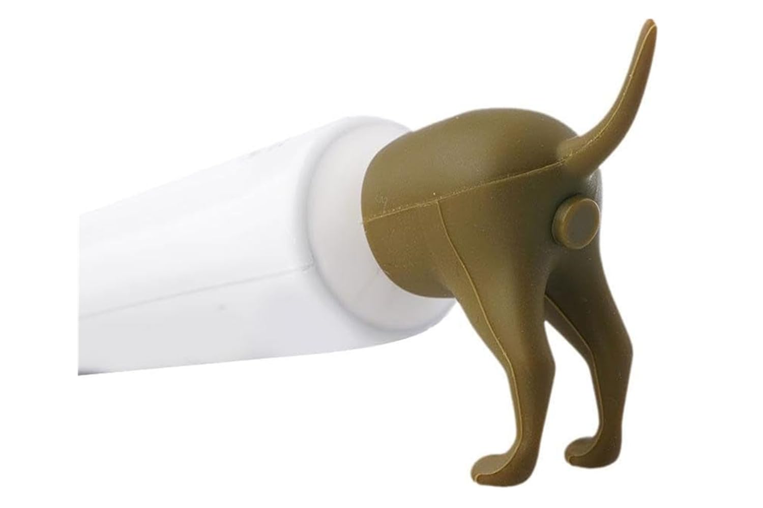 Photo 1 of Toothpaste Dispenser Dog Butt Toothpaste Topper Toothpaste Squeezer Funny Creative Pooping Toothpaste Cap Unique Gift (Brown) (Khaki)