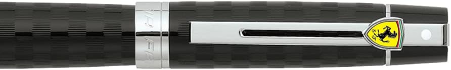 Sheaffer Ferrari 300 Series Fountain Pen, Medium Nib, Chequered Flag Engraving Black Gloss (FE0951853)