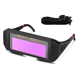 Schweißerbrille Automatisch, Solar Automatische Verdunkelung, Schutzbrille Sicherheit Brille TIG MIG MMA Schweißens Schutzbrillen Schweißer Gläser, Schweißhelm Automatik Schweißer Brille Maske Helm