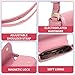 Keyli Shoulder Bag for Women mini Crossbody Purses Retro Classic Handbag Waterproof Vegan Leather Clutch Tote Hobo Purse Designer Bags with Adjustable Strap Pink