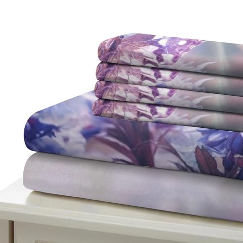Parure de lit papillon 200x200 pour ado avec housse de couette - 7