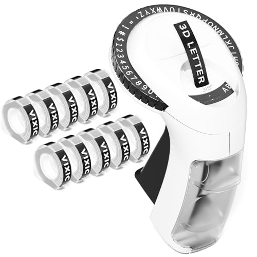 Vixic Embossing Label Maker Machine with Tapes, Vintage Embossed Label ...