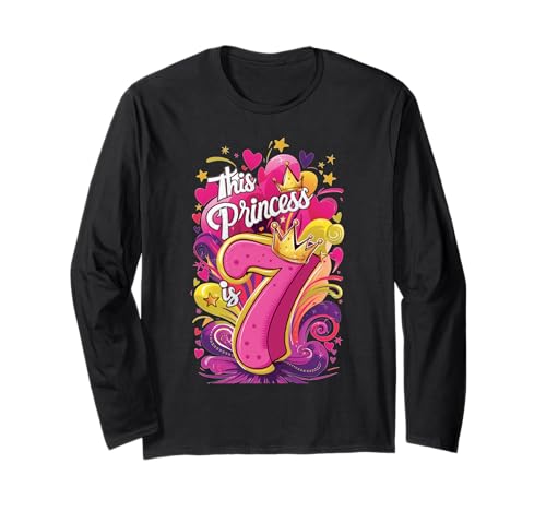 Kids This Princess Is 7 7歳 7歳の誕生日 長袖Tシャツ