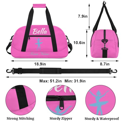 Kids-Duffel-Bags With Custom Name Carry-On Overnight Travel Gym Lightweight Dance Sports Bags For Girls Boys Kids Style12