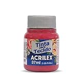 pintura para tela acrilex carta colores Pintura Acrilex Textil, especial para crear tus diseños en tela, son colores mezclables entre si, con base de agua. Aconsejable usar en tejidos naturales , que no sean sintéticos, como la licra., Aplicar, con pincel, esponja . Intentando no dejar demasiada cantidad., Aconsejable enjuagar la prenda antes simplemente con agua para eliminar el apresto y detergentes, dejar secar 72h y fijar con plancha.