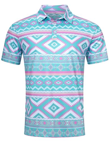 uideazone Men’s Short Sleeve Dry Fit Golf Polo Shirt