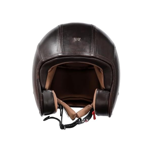 Royal-Enfield-Granado-Neo-ISI-and-DOT-Certified-Leather-Outer-Shell-Riding-Motorcycling-Helmet-D-Brown-XL-62-Cm Royal Enfield Granado Neo ISI and DOT Certified Leather Outer Shell Riding Motorcycling Helmet D Brown (XL) 62 Cm