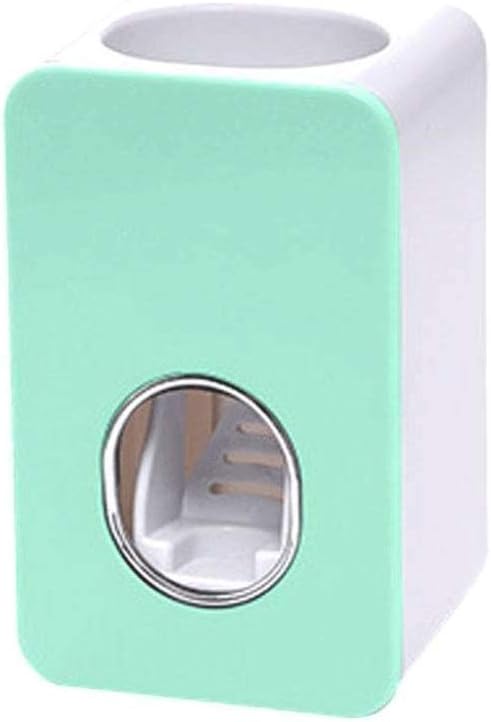 Toothbrush Holder - Magnetic and Automatic Toothpaste Dispenser Squeezer, Wall Mounted Space Saving(Black)